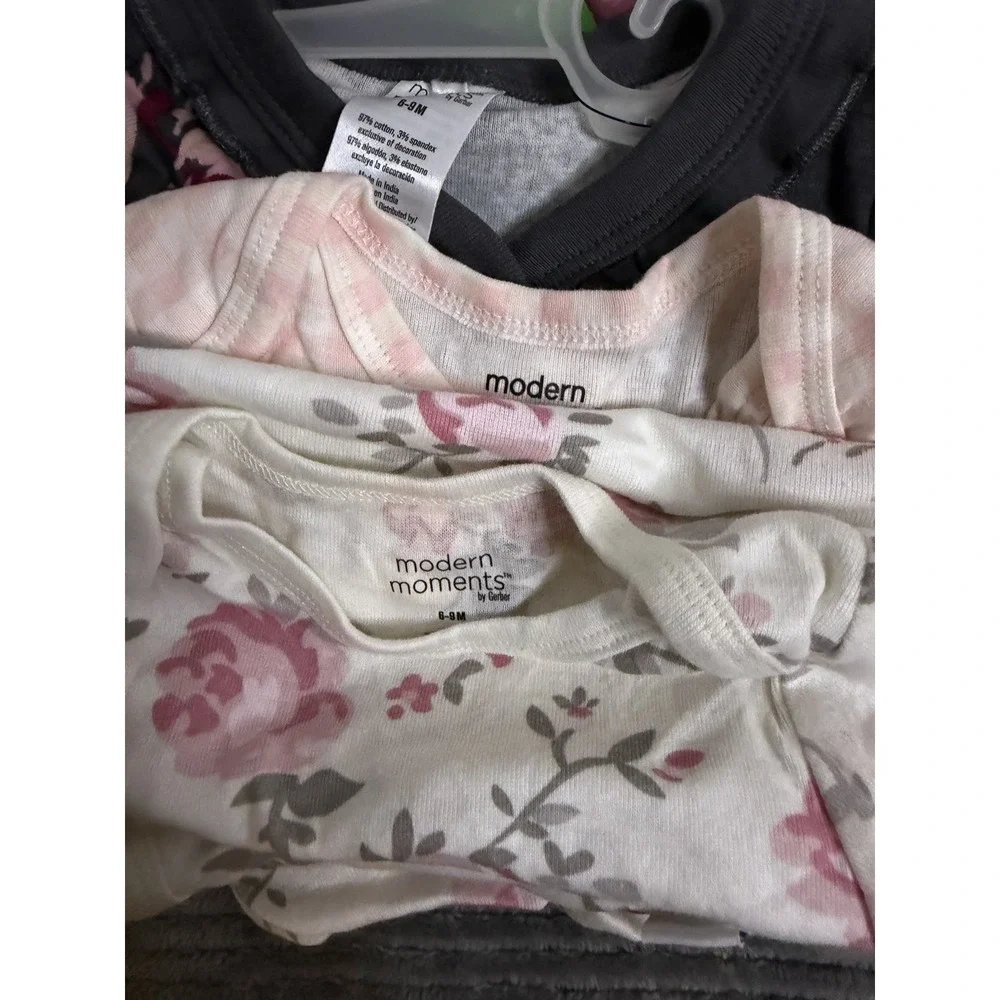Lot Of Modern Moments by Gerber 6/9 Months Baby Girl Clothes